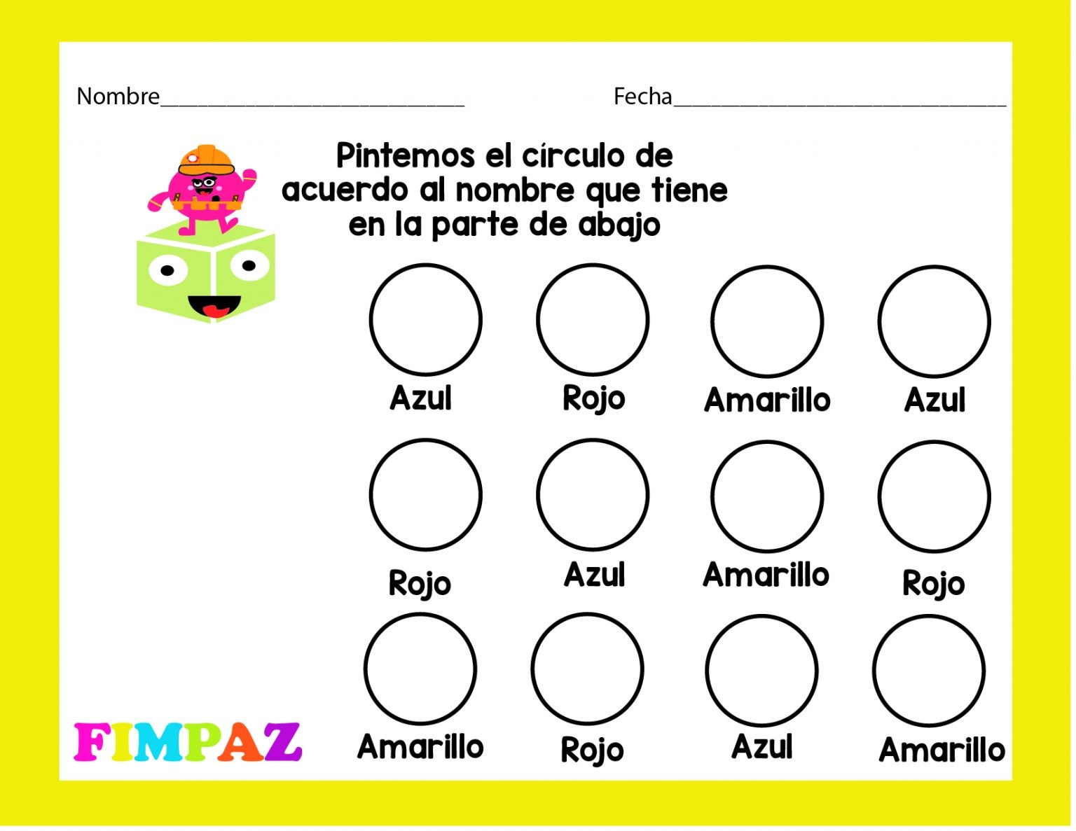 Colores Primarios Para NiÑos Actividad En Pdf